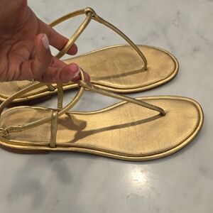 Anthropologie Gold Women's Sandals